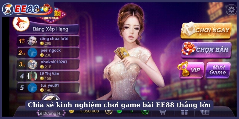 Tập trung và kiên nhẫn: Game bài không chỉ dựa vào may mắn mà còn đòi hỏi anh em phải có chiến thuật và sự kiên nhẫn. Đặc biệt là đối với các trò chơi như Poker và Baccarat, việc quan sát và đọc vị đối thủ là yếu tố then chốt để giành chiến thắng.Chia sẻ kinh nghiệm chơi game bài EE88 thắng lớn